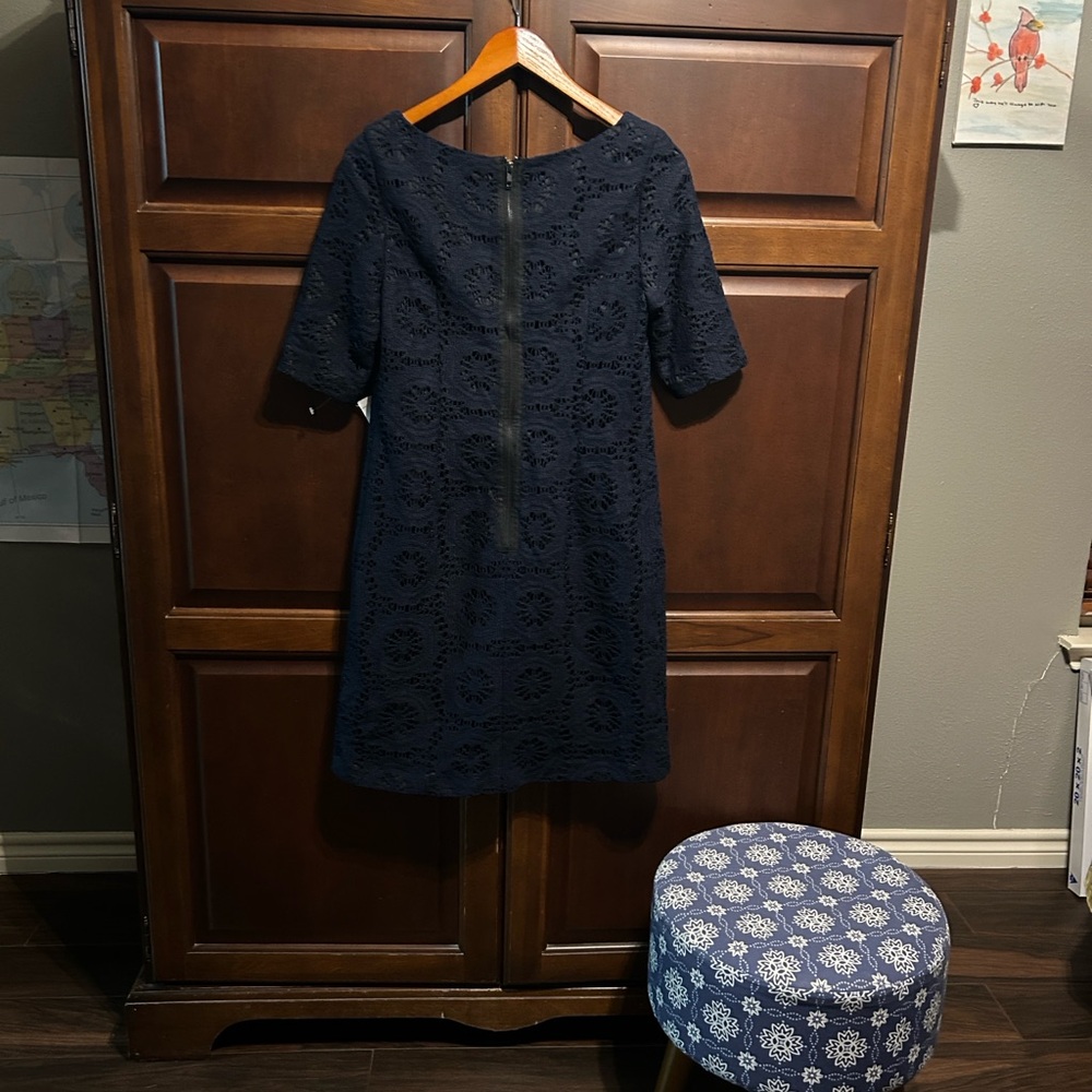 Adrianna Papell Midnight Lace Dress - Picture 2 of 7